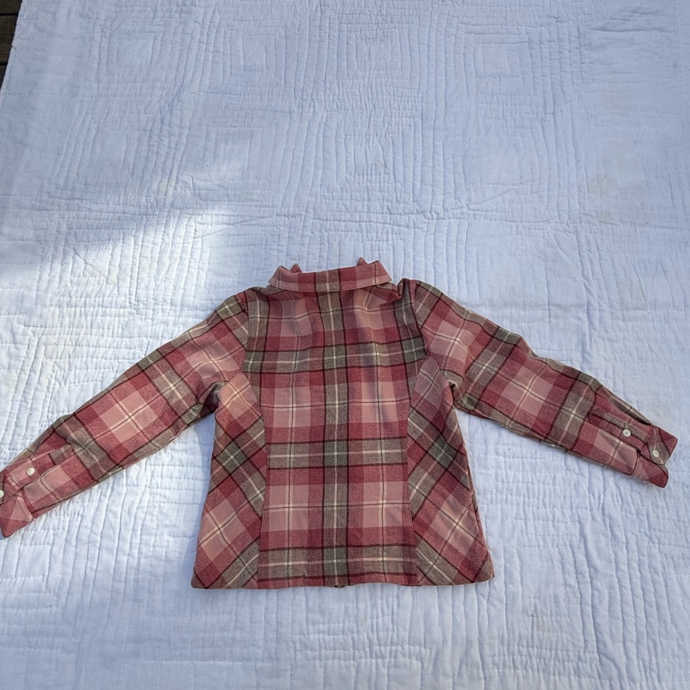 Pendleton Pink Plaid Zip-Front Wool Jacket size p… - image 7